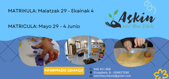 Imagen FORMALIZACIÓN MATRÍCULA ESCUELA INFANTIL ASKIN CURSO 2025-2026